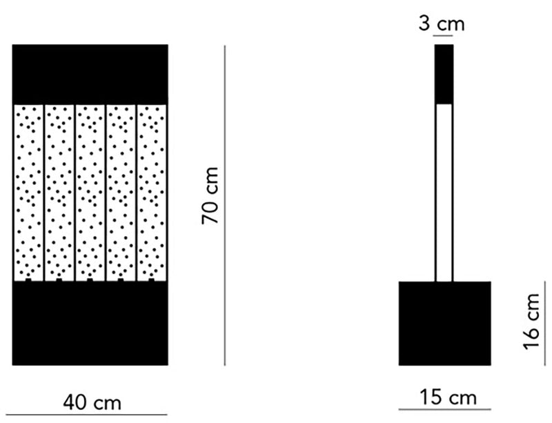 Muro d’Acqua con Bolle Verticali 40x70 cm in Plexiglas con LED Perlage Corallo Mini-5