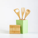 Set Cucina Verde e Legno 4 Utensili-1