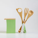 Set Cucina Verde e Legno 4 Utensili-3