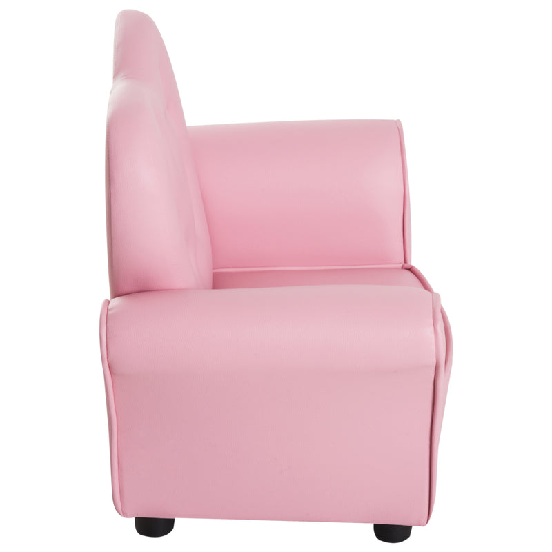 Poltroncina Mini per Bambini 59x41,5x49 cm in PVC Rosa-8