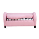 Divano Sofa per Bambini 2 Posti Fantasia Musicale 75x38x50 cm  Rosa-6