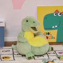 Poltroncina per Bambini 60x55x59 cm in Peluche Dinosauro Verde-2