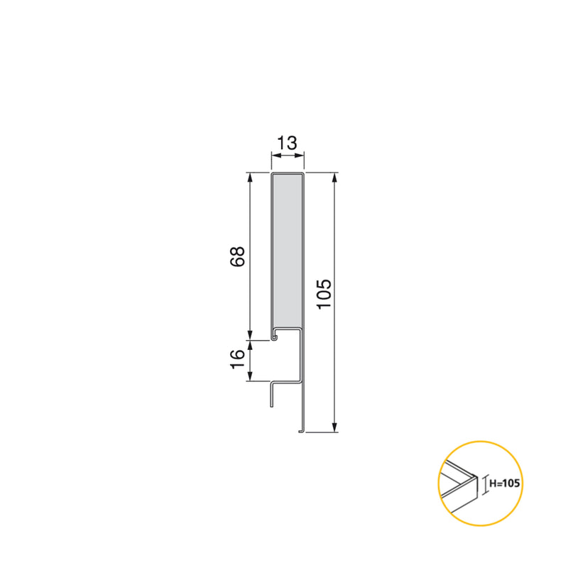 Cassetto Esterno Concept 30 Kg H105 mm P 350 Verniciato Bianco Acciaio Emuca-2