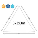 Tenda Vela da Giardino Triangolare 3x3x3 m Rizzetti Sabbia-2