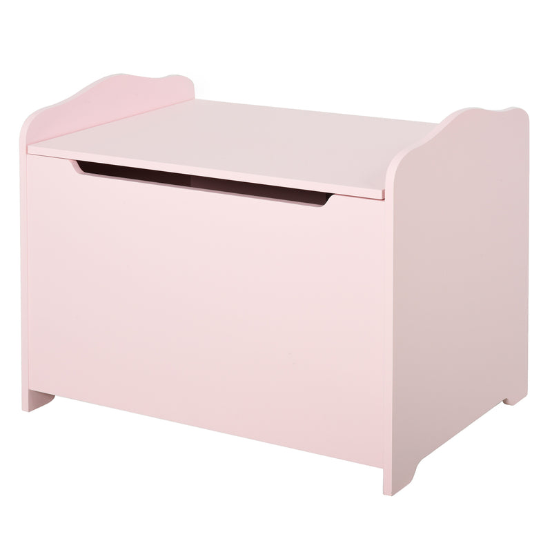 Cassapanca Baule Portagiochi 60x40x48 cm in MDF Rosa-1