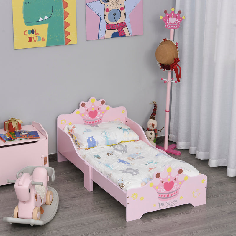 Struttura Letto Singolo per Bambini 143x73x60 cm in Legno di Pioppo Rosa-2