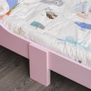 Struttura Letto Singolo per Bambini 143x73x60 cm in Legno di Pioppo Rosa-8