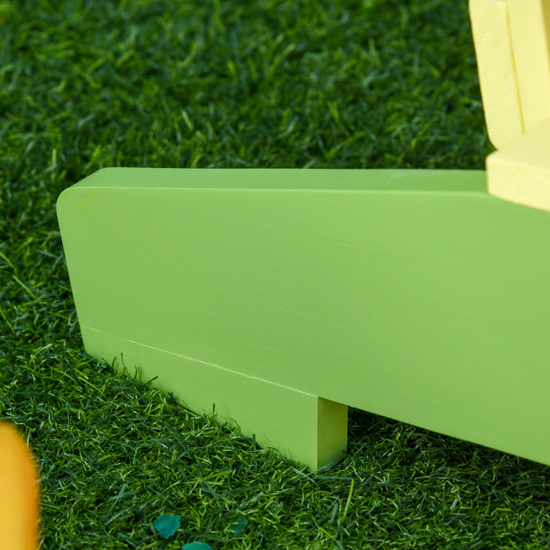 Sedia da Giardino per Bambini in Legno Pino Verde-10