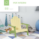 Sedia da Giardino per Bambini in Legno Pino Verde-5