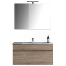 Mobile Bagno Sospeso 80 cm Lavabo Specchio e Cassettone Bonussi Gabriel Rovere Well-1