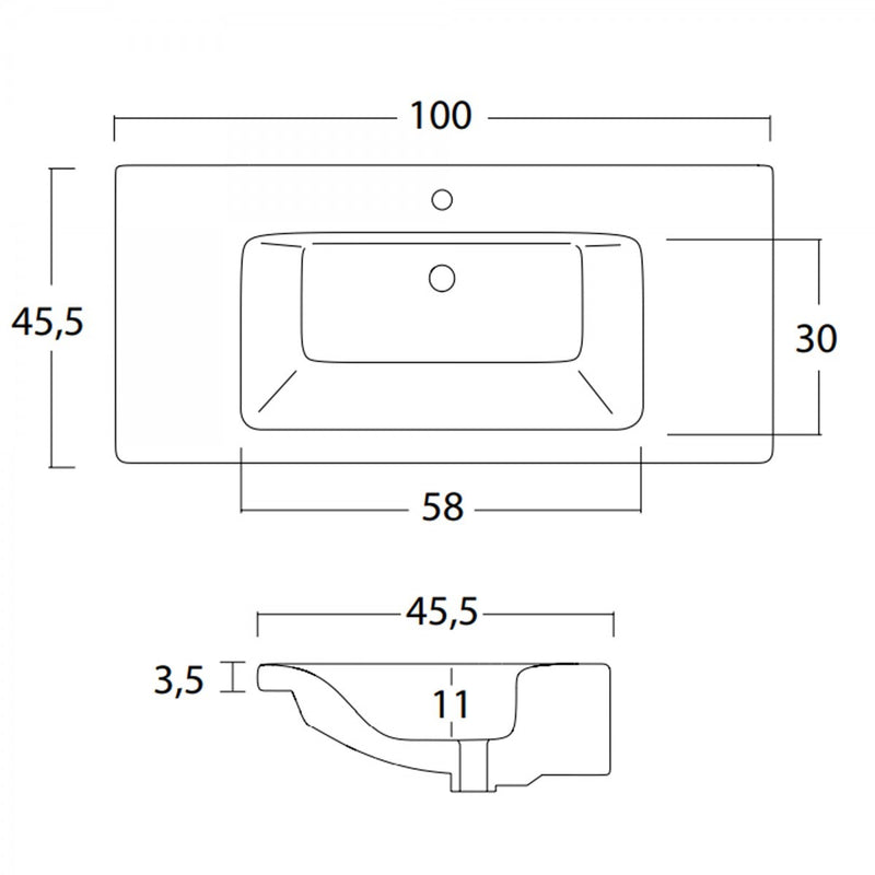 Mobile Bagno Sospeso 100 cm Lavabo e Specchio Bonussi Mendel Olmo Terra-5