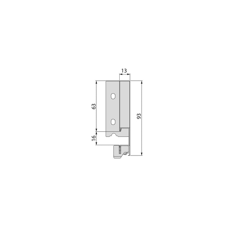 Cassetto Esterno Vertex 40 Kg H93 mm P 450 Verniciato Bianco Acciaio Emuca-2