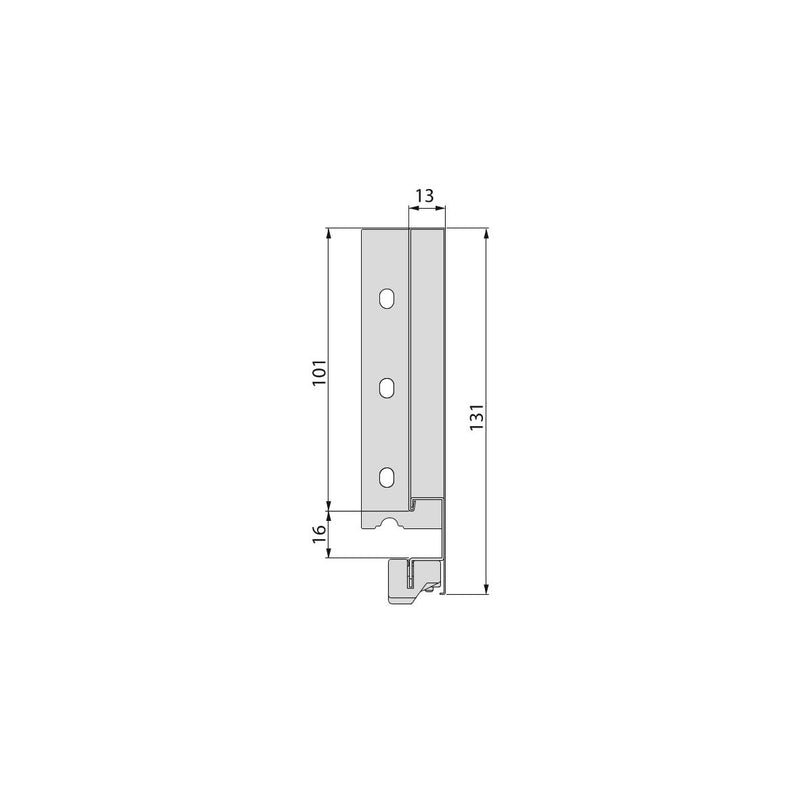 Cassetto Esterno Vertex 40 Kg H131 mm P 450 Grigio Antracite Acciaio Emuca-2