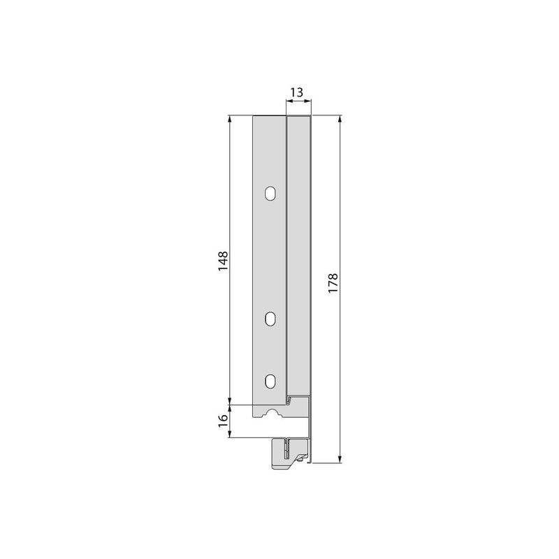 Cassetto Esterno Vertex 40 Kg H178 mm P 450 Grigio Antracite Acciaio Emuca-2