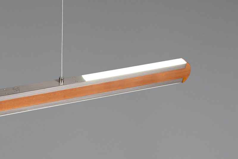 Lampada a Sospensione da Interno a LED SMD in Legno Naturale Naturale-3