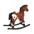 Cavallo a Dondolo con Suoni in Peluche e Legno di Pioppo Marrone Scuro -8