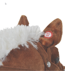 Cavallo a Dondolo per Bambini con 60Kg Peluche Marrone -5