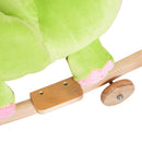 Cavallo a Dondolo per Bambini in Legno e Peluche Drago Verde-9