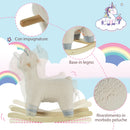 Cavallo a Dondolo per Bambini in Legno e Peluche Alpaca Crema-7