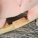 Dondolo per Bambini in Legno Coniglio in Peluche con Suoni  Rosa-9