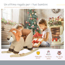 Dondolo per Bambini in Legno Leone in Peluche con Suoni -6