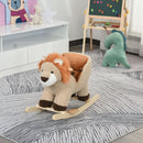 Dondolo per Bambini in Legno Leone in Peluche con Suoni -8