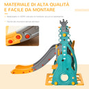 Scivolo per Bambini 152x149x107 cm con Altalena e Canestro Multicolore-6