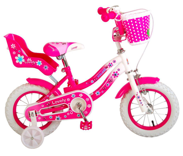 sconto Bicicletta per Bambina 12" 1 Freno Lovely Rosa e Bianca