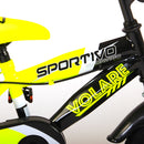 Bicicletta per Bambino 16" 2 Freni Sportivo Giallo Neon e Nero-2