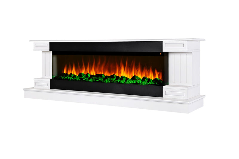 Camino Elettrico da Pavimento 60,3x181x43 cm Effetto Fiamma 1500W Arizona & Dalas maxi-7