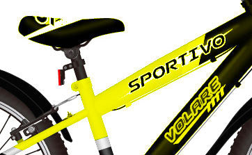 Bicicletta MTB Ragazzo 20” 7V in Metallo Sportivo Giallo-5