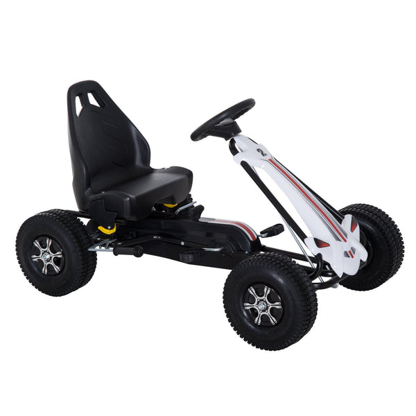 Pedal-Go-Kart für Kinder Schwarz und Weiß sconto