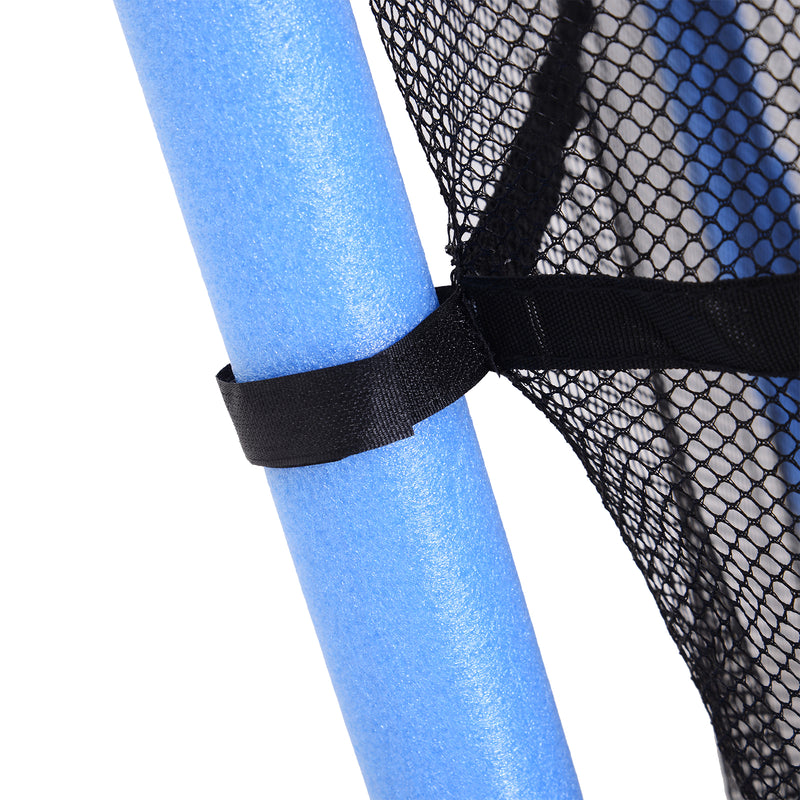 Trampolino Tappeto Elastico per Bambini Ø140x162 cm con Rete di Sicurezza Nero e Blu -9