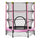 Trampolin Trampolin für Kinder Ø140x158 cm in rosa und schwarzem Stahl