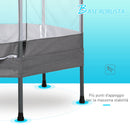 Trampolino Tappeto Elastico per Bambini 150x133x168 cm  Grigio Chiao-6