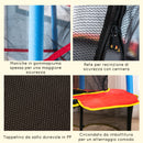 Trampolino Tappeto Elastico Ø165x162 cm per Bambini in Acciaio Tappeto in Poliestere-6