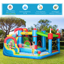 Castello Giostra Gonfiabile 390x300x197 cm con Scivolo Trampolino e Piscina Multicolore-5