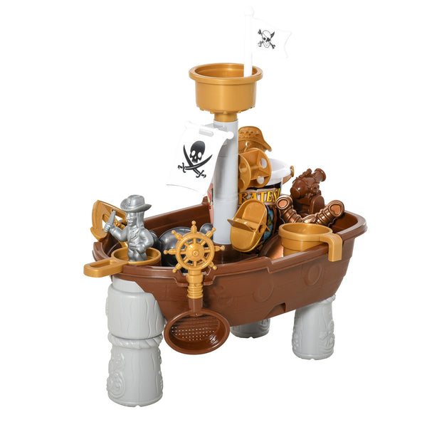 sconto Piratenschiff Kinderspielzeug 45,5x30x57,5cm 26 Stück Strand Meer