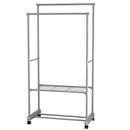 Stender Appendiabiti Doppio 77x39x157 cm in Metallo Wild Grigio-1