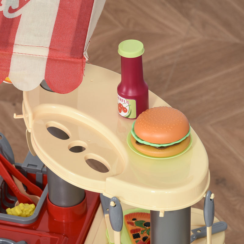 Cucina Giocattolo per Bambini 69X33X88 cm con 50 Accessori Rossa-10