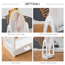 Specchio per Cameretta Bambini 40x30x104 cm con Scaffale Bianco-7