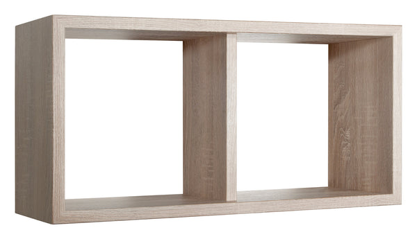 prezzo Mensola Rettangolare 2 Scomparti da Parete 70x30x23,7 cm in Fibra di Legno Morgana Maxi Rovere Naturale/Sagerau