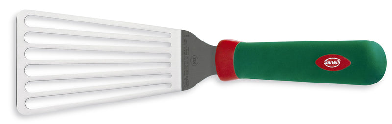 Spatola da Cucina per Fritto Lama 17 cm Manico Antiscivolo Sanelli Premana Verde/Rosso-1