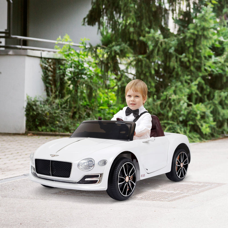 Macchina Elettrica per Bambini 6V Bentley Bianca-2