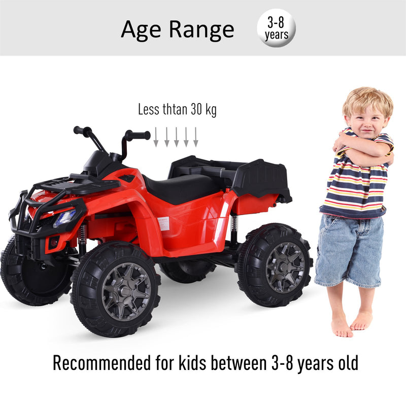 Quad Elettrico per Bambini 12V Rosso-4