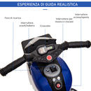 Moto Elettrica per Bambini 6V 3 Ruote Nera e Blu-5