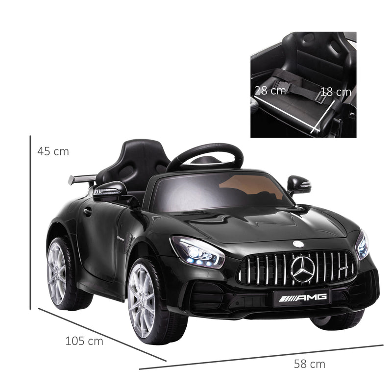 Macchina Elettrica per Bambini 12V Mercedes GTR AMG Nera-3