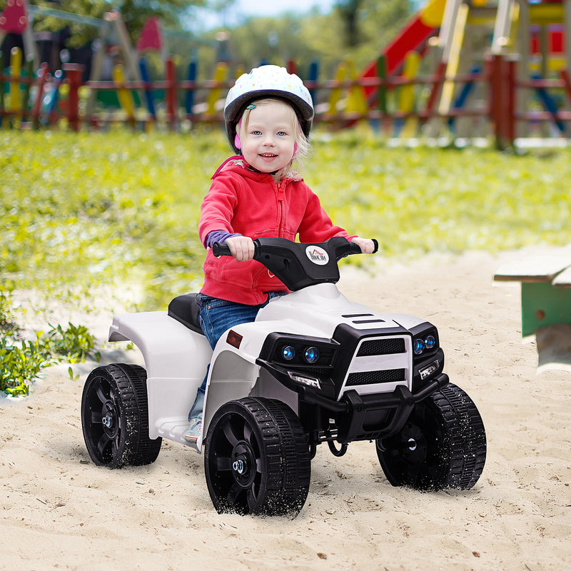 Mini Quad Elettrico per Bambini 6V Nero Bianco-2