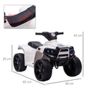 Mini Quad Elettrico per Bambini 6V Nero Bianco-3