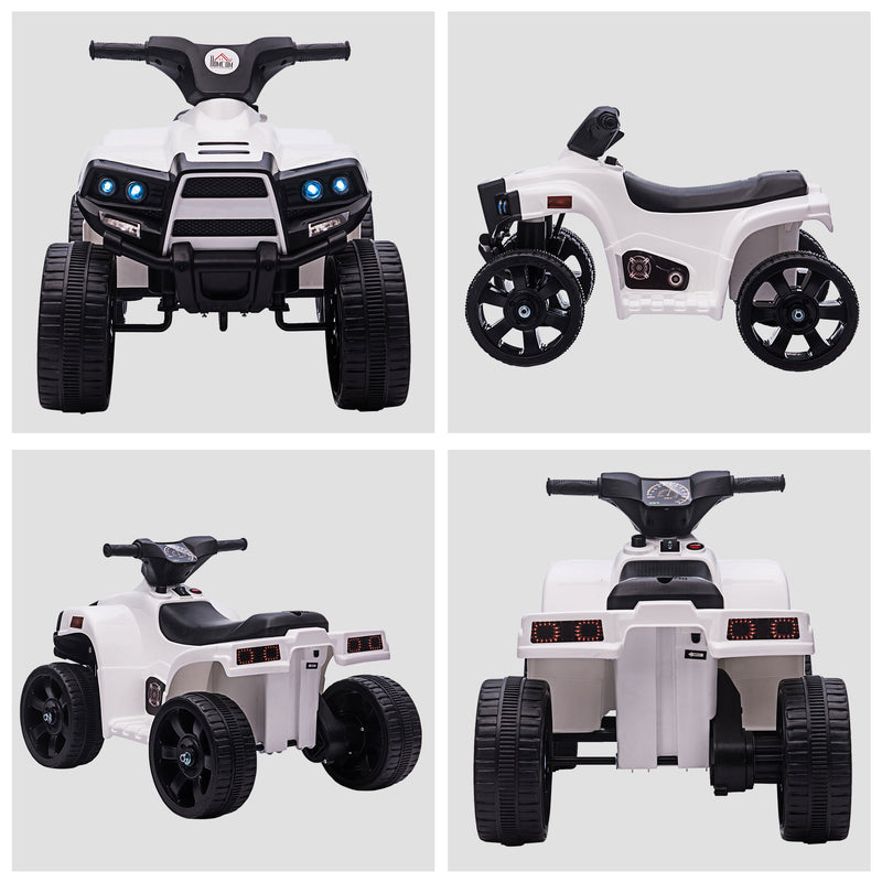 Mini Quad Elettrico per Bambini 6V Nero Bianco-8